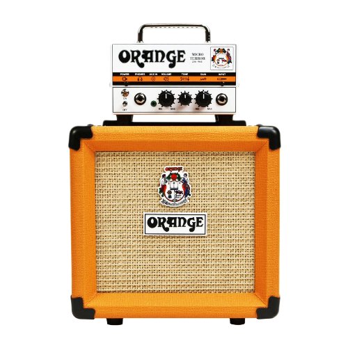 Orange Amps Micro Terror 20-Watt Tube Preamp Compact Tube Cabinet com Gabinete de Guitarra e Conjunto de Cabos (3 Itens)