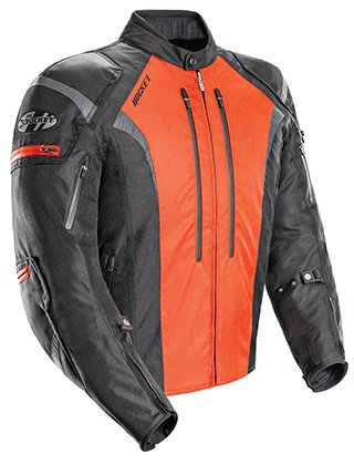 Joe Rocket Jaqueta de motocicleta têxtil masculina Atomic 5.0 - preta/laranja - XXX-grande