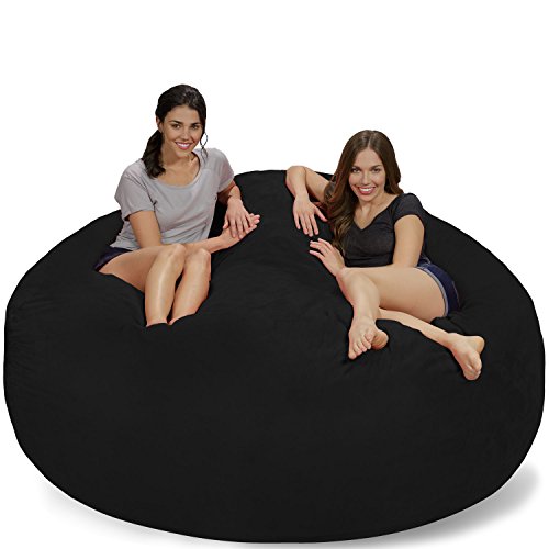 Chill Sack Cadeira de saco de feijão: saco de feijão gigante para móveis de espuma viscoelástica de 7' - sofá grande com capa de microfibra macia