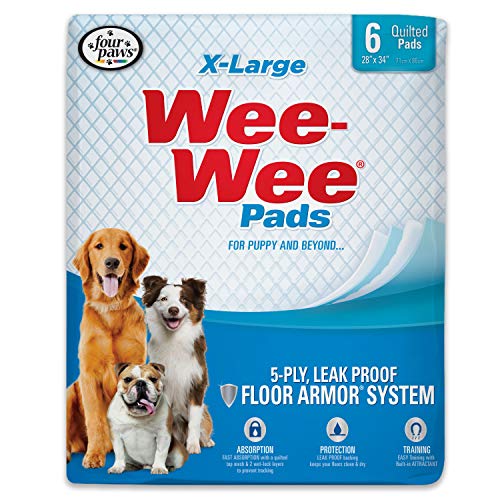 Four Paws Wee-Wee Odor Control com Febreze Freshness Pee Pads para cães - Dog & Puppy Pads para treinamento potty