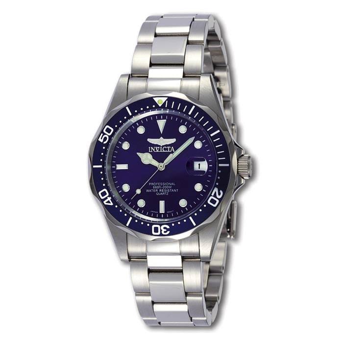 Invicta Relógio masculino em tons de prata 9204 Pro Diver Collection