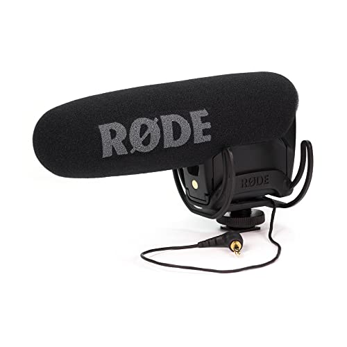 RØDE Microphones Microfone direcional compacto Rode VideoMicPro na câmera com Rycote Lyre Shockmount