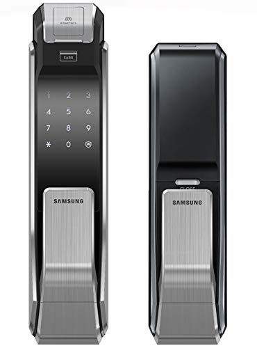 HDVD Fechadura de porta digital Samsung SHS-P718LBK/EN Impressão digital Push Pull Trava de duas vias Mortise Versão em inglês (Morise - AML320)