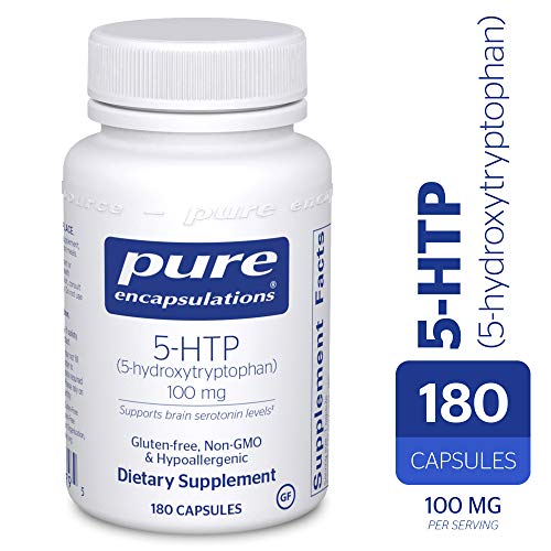 Pure Encapsulations - 5-HTP (5-hidroxitriptofano) 100 mg. - Suplemento dietético hipoalergênico para promover a síntese de serotonina * - 180 cápsulas