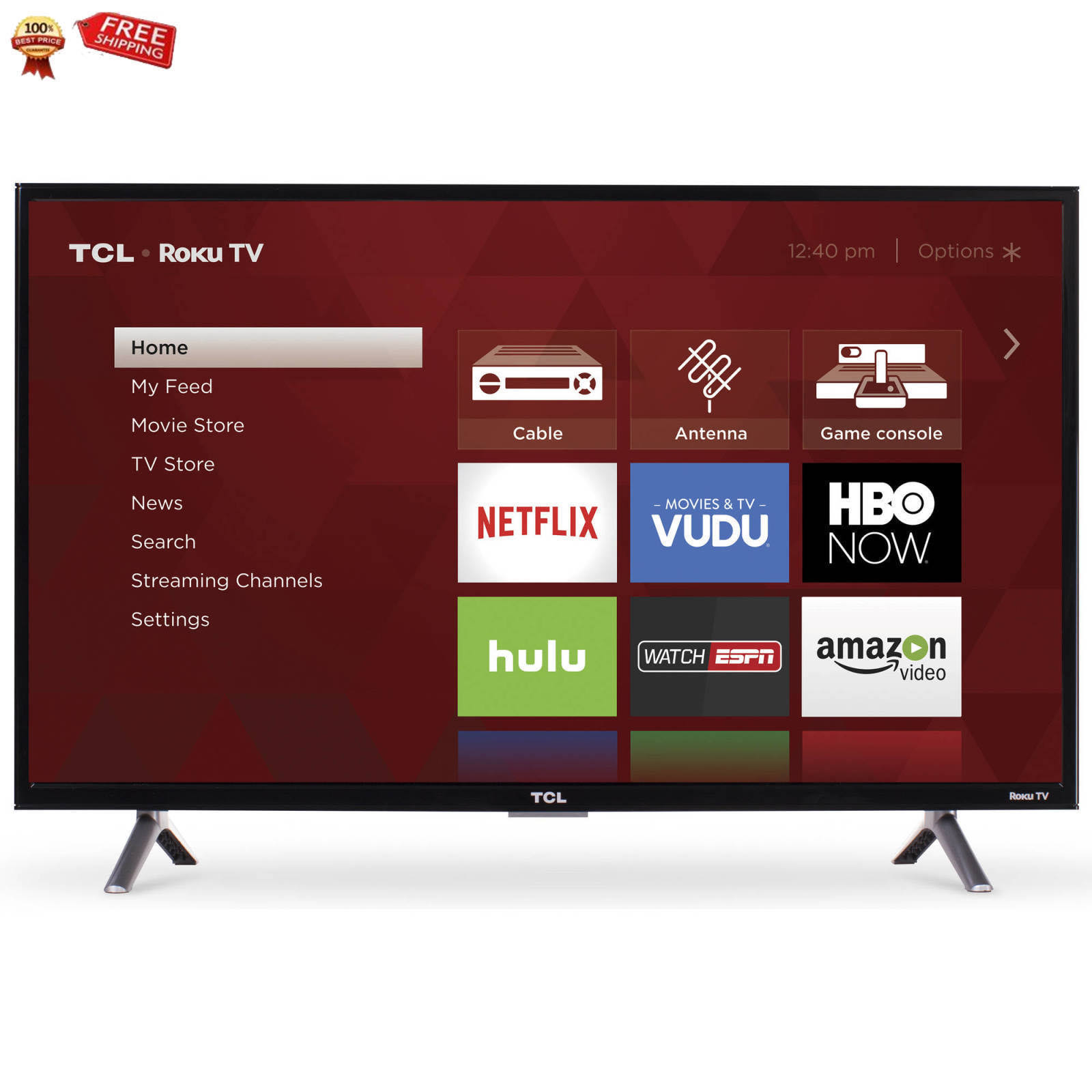 TCL 32S305 Smart TV LED Roku 720p de 32 polegadas (modelo 2017)