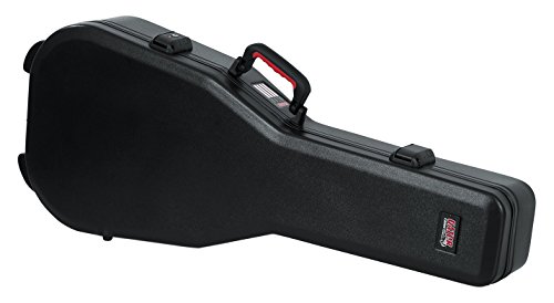 Gator Caixa de voo moldada para guitarras acústicas de estilo clássico com trava aprovada pela TSA; (GTSA-GTRCLASS)