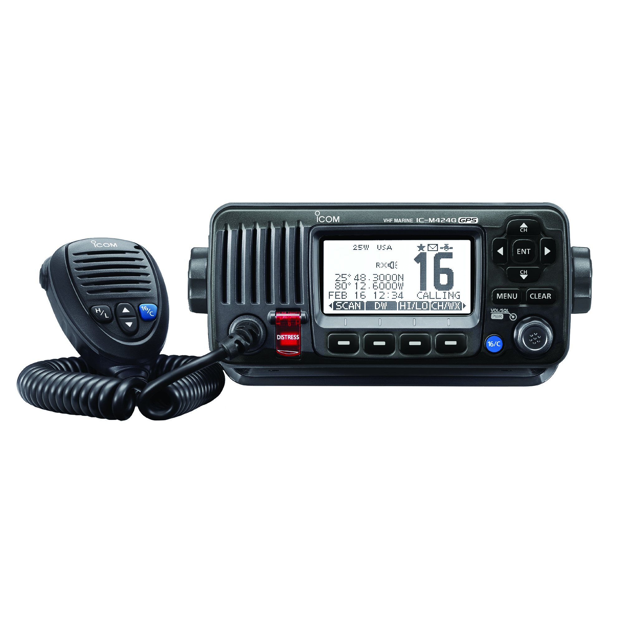ICOM M424G 21 Rádio VHF de montagem fixa com GPS intern...