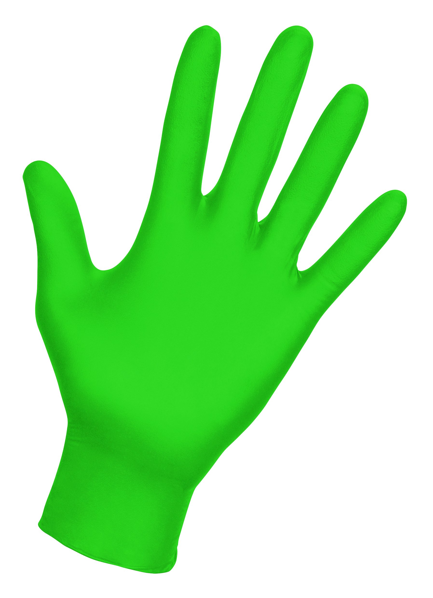 SAS Safety Luvas de nitrilo verde neon HiViz RAVEN (anteriormente Derma VUE)
