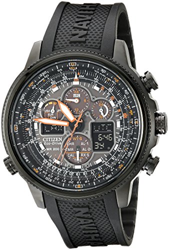 Citizen Relógio masculino JY8035-04E Navihawk de aço inoxidável Eco-Drive