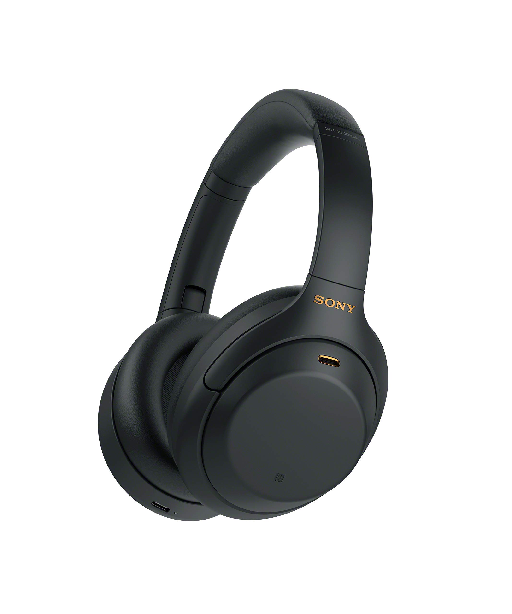 Sony Fones de ouvido sem fio com cancelamento de ruído WH-1000XM4 - preto (renovado)