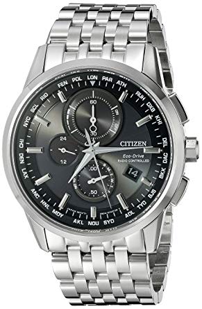 Citizen Watch Company Citizen masculino AT8110-53E World Chronograph AT analógico relógio de quartzo prateado japonês