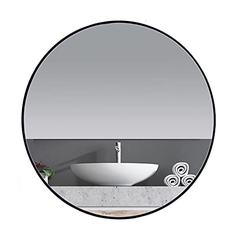 ANDY STAR Espelho de parede para banheiro com armação de aço inoxidável