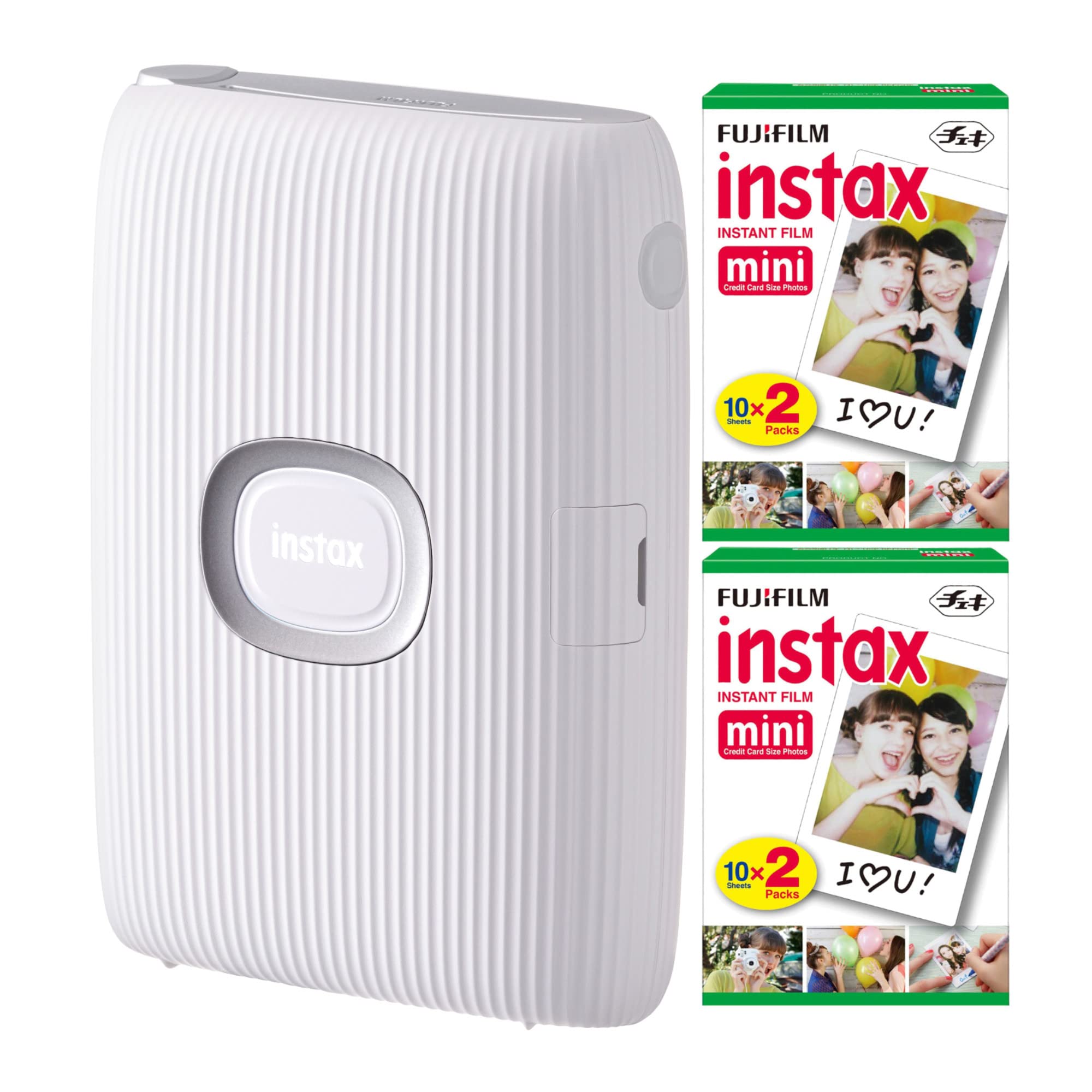 Fujifilm Impressora instantânea para smartphone Instax Mini Link com pacote de filme Instax