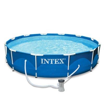 Intex Armação de metal de 12' x 30' piscina acima do solo com filtro | 28211EH