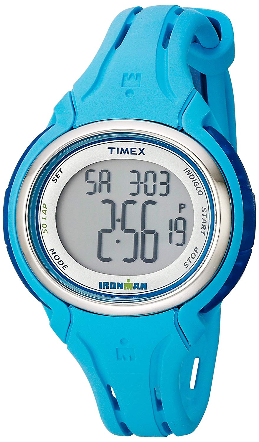 Timex Corporation Relógio com pulseira de silicone Timex TW5K906009J feminino elegante 50 pool azul