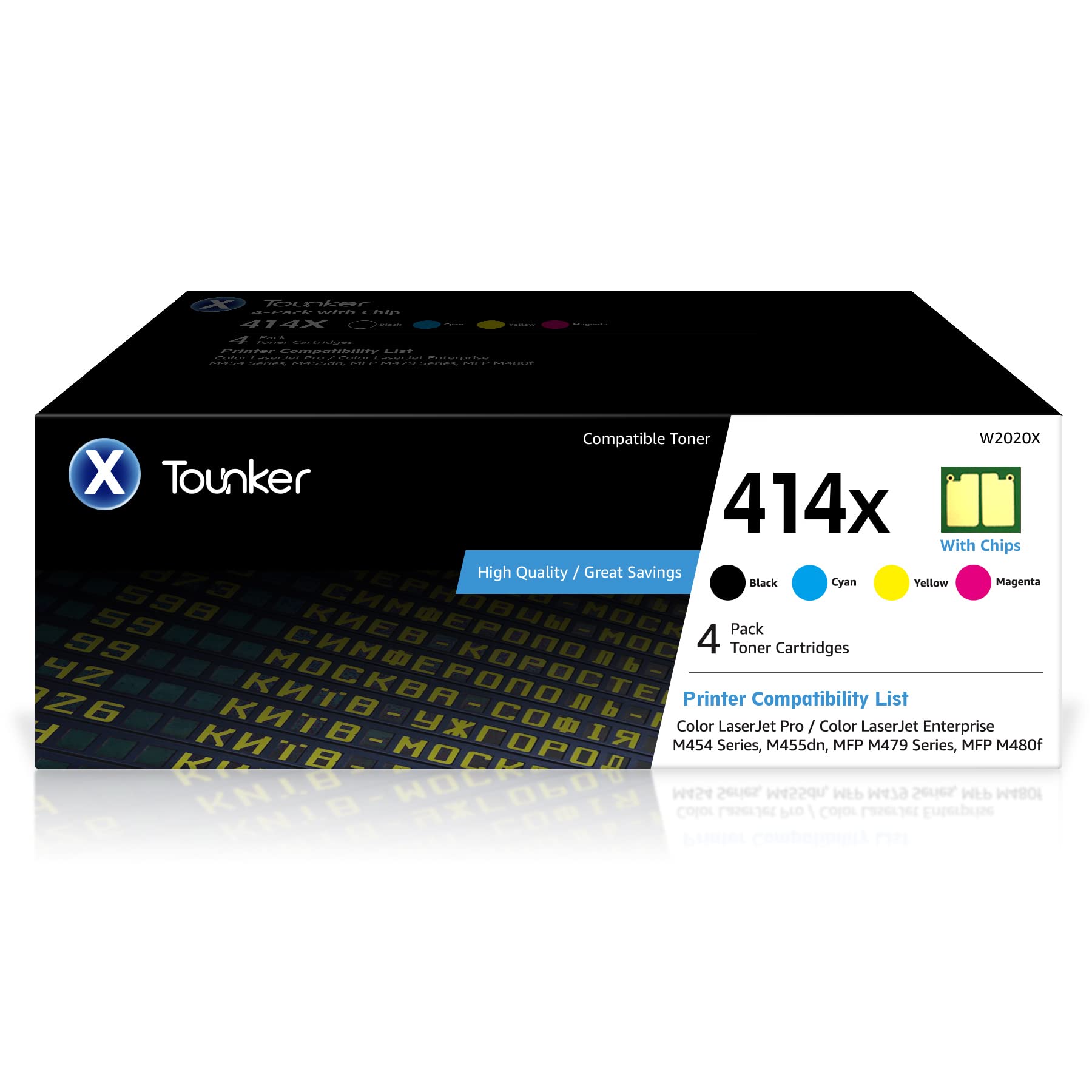 Tounker Substituição de cartucho de toner compatível para HP 414X