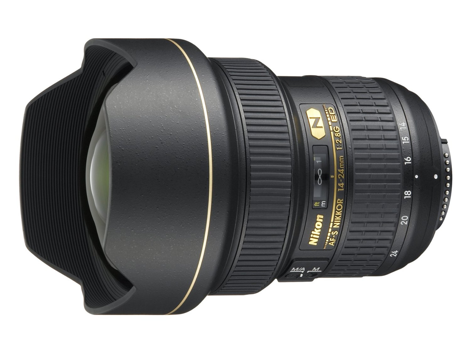 Nikon Lente zoom AF-S FX NIKKOR 14-24mm f / 2.8G ED com foco automático para câmeras DSLR