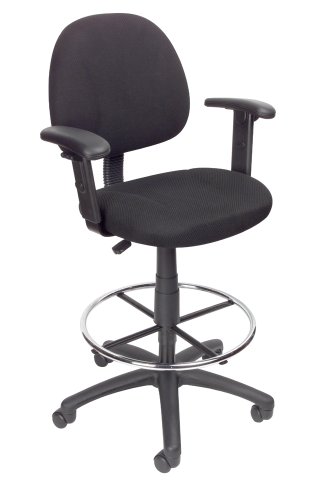 Boss Office Products Cadeira de desenho ergonômica sem braços em azul