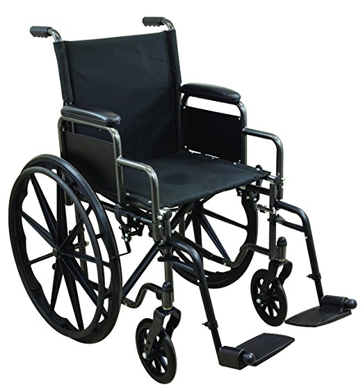 Roscoe Medical Cadeira de rodas Kona K1 / K2 de eixo duplo 16 ”ELR
