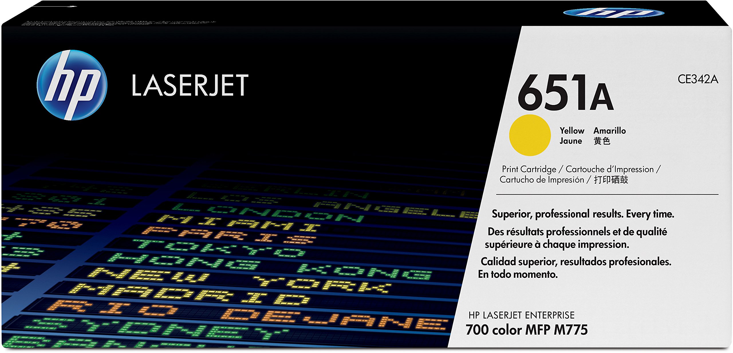 HP Cartucho de Toner Original 651A Amarelo | Funciona com MFP colorida LaserJet Enterprise 700 M775 Series | CE342A
