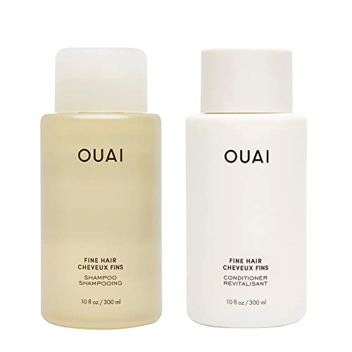 OUAI Kit Shampoo + Condicionador. Livre de Sulfatos. 10 onças cada.