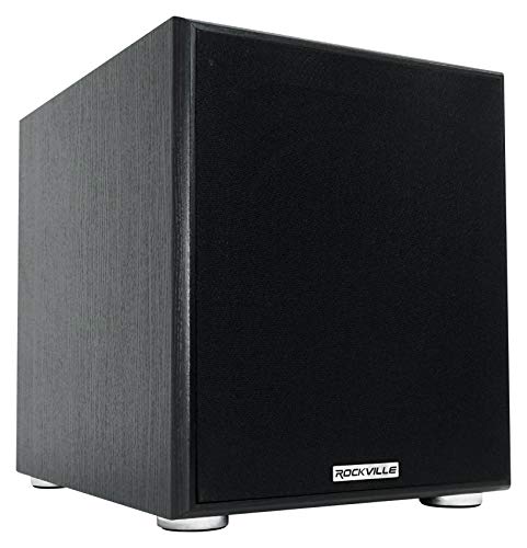 Rockville Rock Shaker Subwoofer de 10' polegadas preto 600 W Powered Home Theater Subwoofer