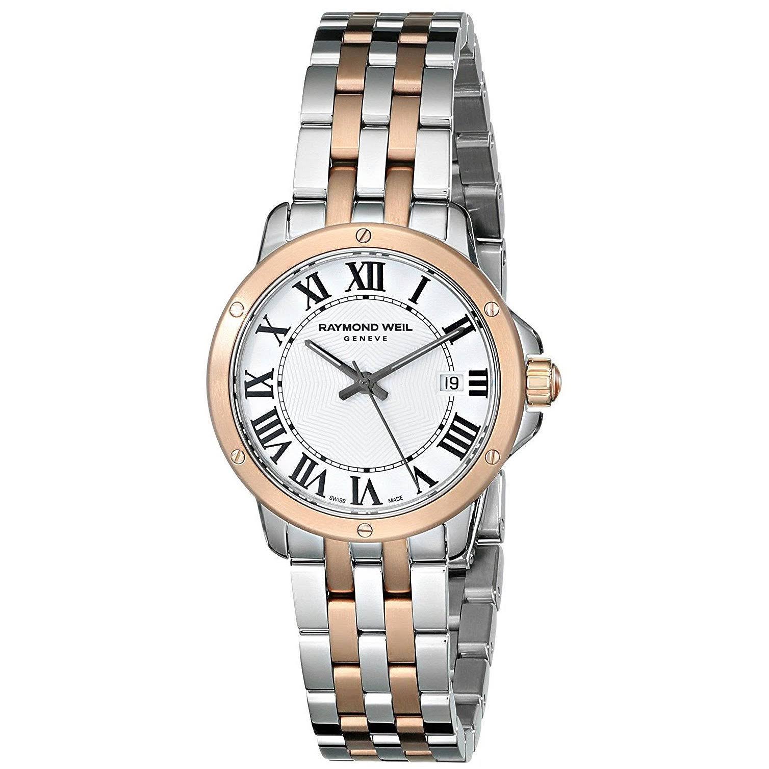 Raymond Weil Relógio de dois tons de quartzo suíço feminino 5391-SP5-00300 Tango analógico