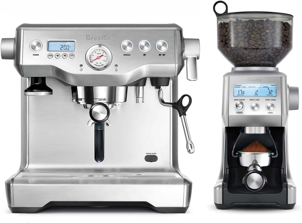 Breville Dynamic Duo Dual Boiler Espresso Machine and Smart Grinder Pro Package, Stainless Steel - BEP920BSS