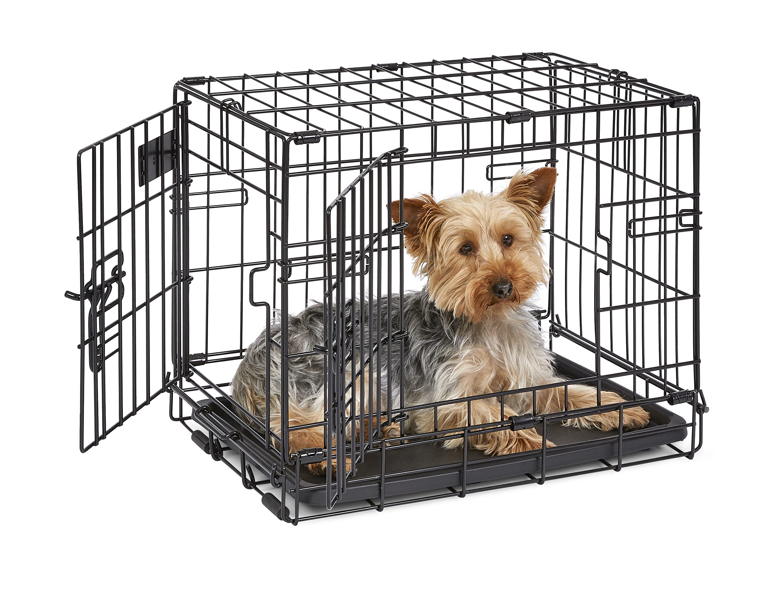 MidWest Homes for Pets Caixa para cachorro iCrate de porta única e dupla recém-aprimorada