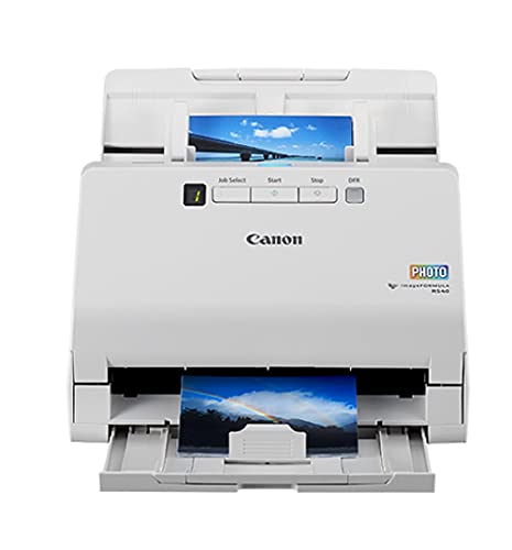 Canon Scanner de fotos e documentos imageFORMULA RS40 - para Windows e Mac - Digitaliza fotos - Cores vibrantes - Interface USB - 1200 DPI - Alta velocidade - Configuração fácil
