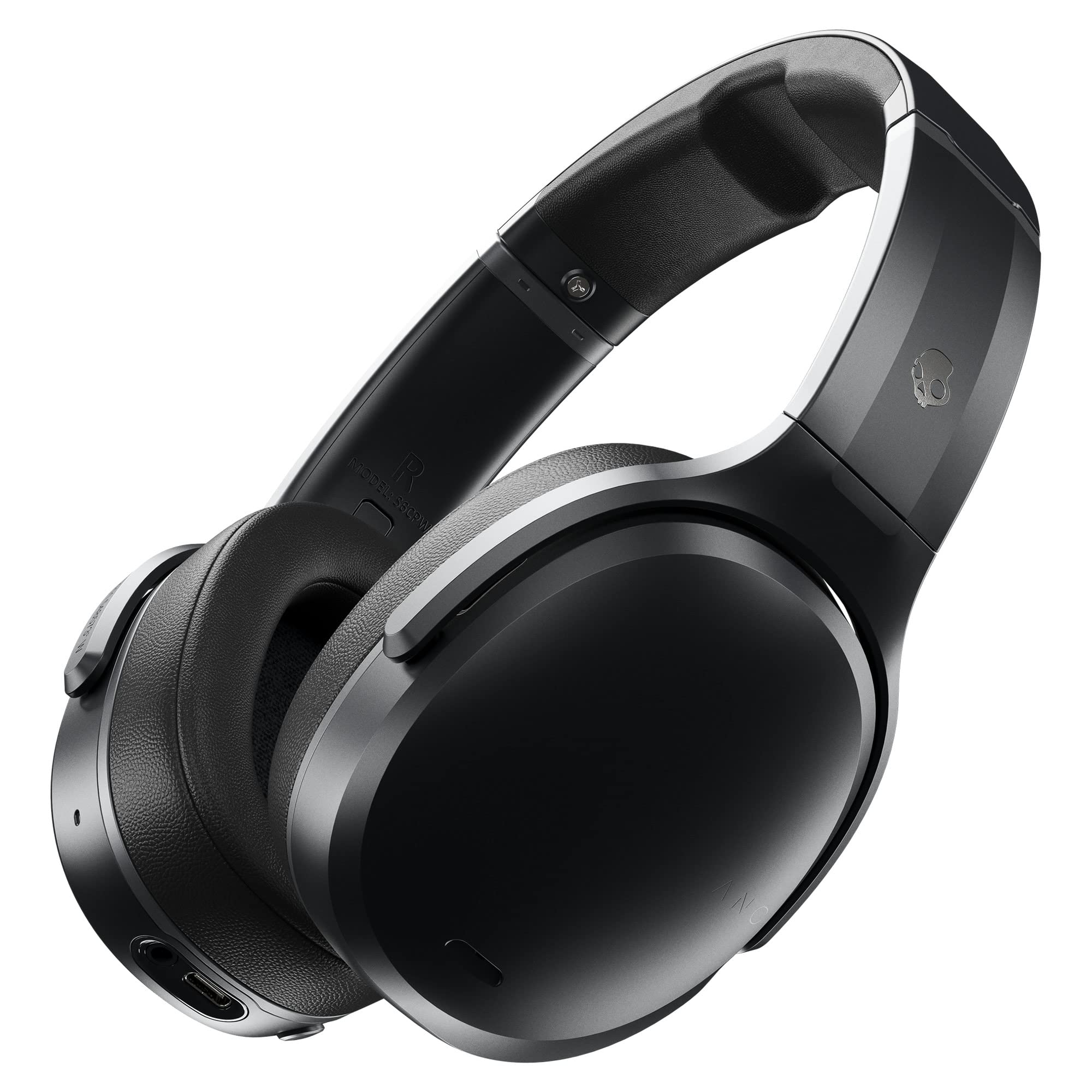 Skullcandy Fone de ouvido sem fio com cancelamento de ruído personalizado Crusher ANC - preto