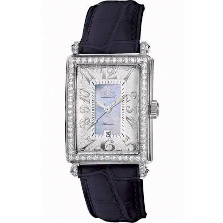 Gevril 6207NL feminino glamour relógio de diamante azul automático
