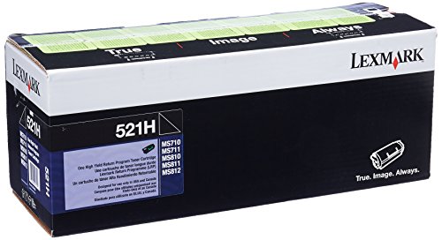 Lexmark 52D1H00 MS710 MS711 MS810 MS811 MS812 Cartucho de Toner (Preto) em Embalagem de Varejo