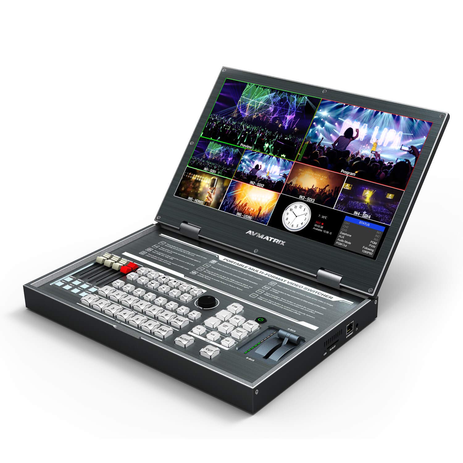 AVMATRIX PVS0615 6-Channel Portable Multi-Format...