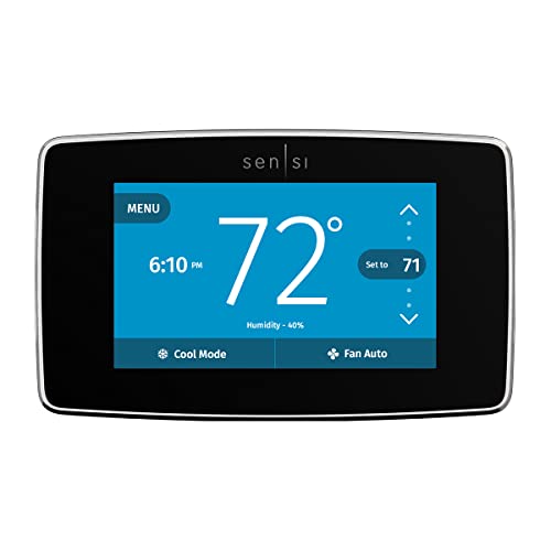 Emerson Thermostats Emerson Sensi Touch Wi-Fi Smart Thermostat com tela colorida sensível ao toque