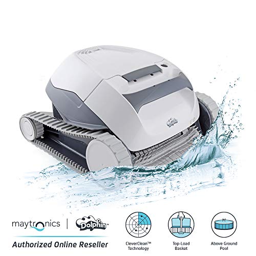Dolphin Limpador robótico automático de piscina E10 com cesta de filtro de carga superior fácil de limpar Ideal para piscinas acima do solo de até 30 pés