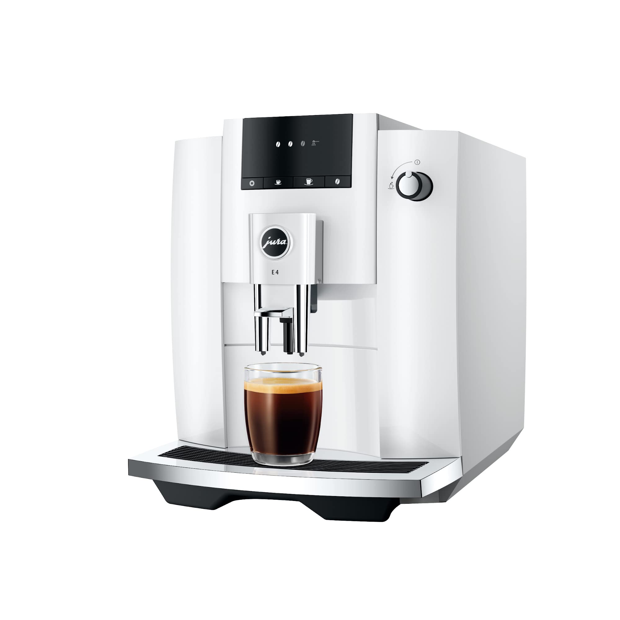 Jura E4 Automatic Coffee Machine (Piano White)