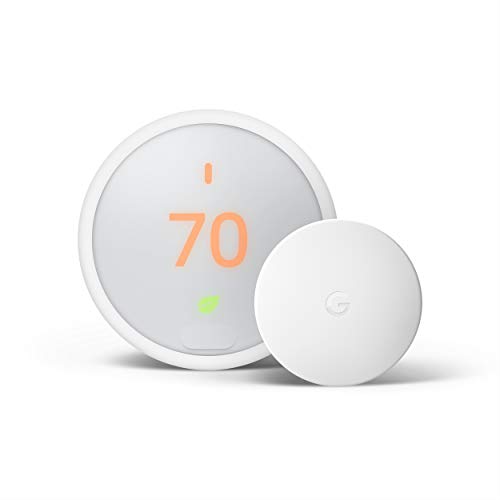 Google Nest Thermostat E - Conjunto de termostato inteligente + sensor de temperatura Nest - branco
