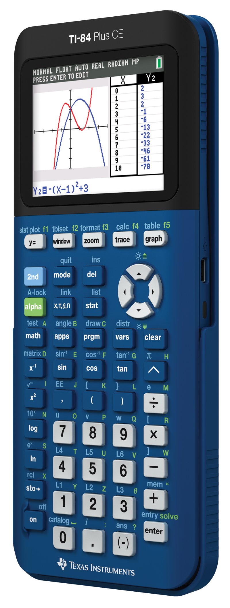 Texas Instruments Calculadora Gráfica TI-84 Plus CE Denim