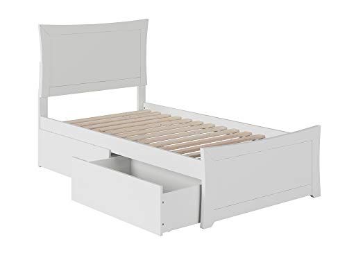 Atlantic Furniture AR9036111 Cama Metro Platform com apoio para os pés combinando e 2 gavetas de cama urbana