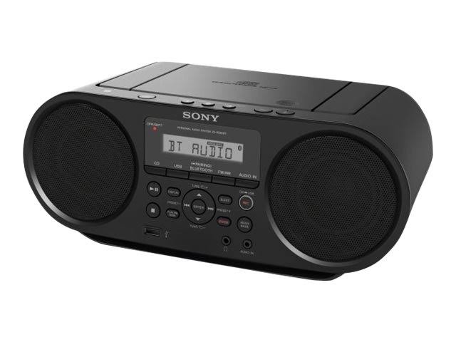 Sony ZSRS60BT CD Boombox com Bluetooth e NFC (preto)