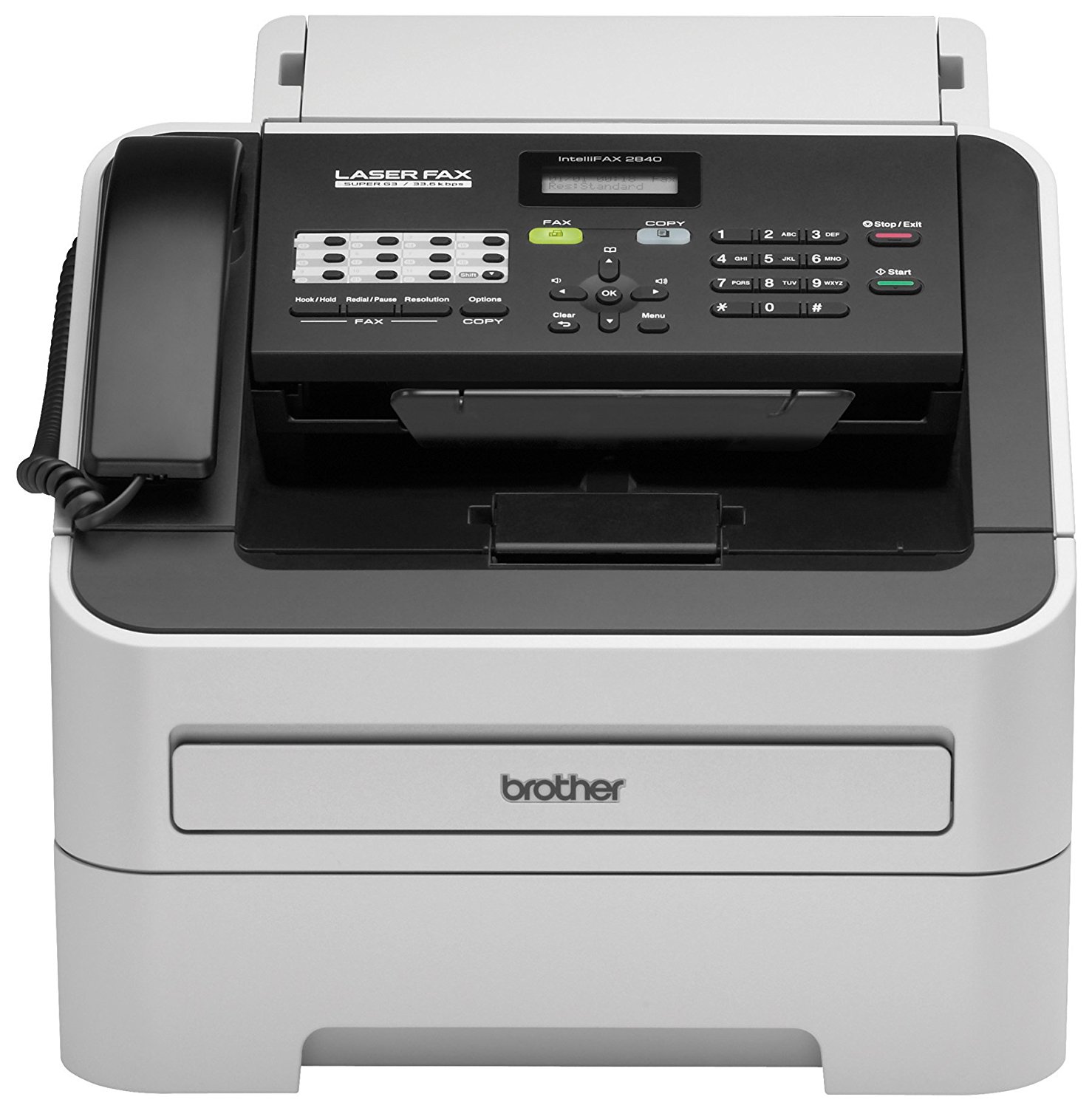 Brother Printer Impressora monocromática sem fio RFAX2840 com scanner e fax (recondicionado certificado)