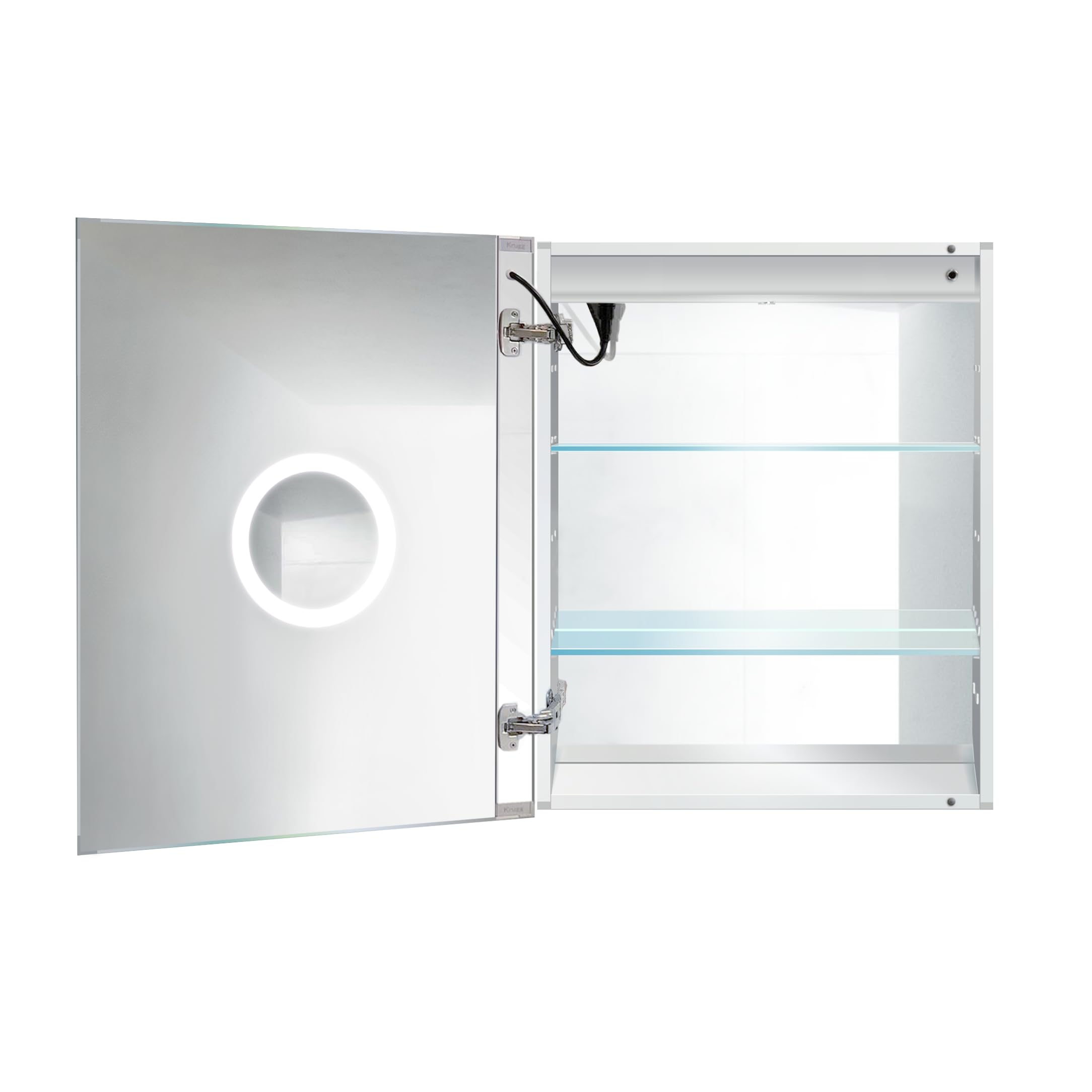 Krugg LED Medicine Cabinet 24 Inch Wide | Recessed or S...