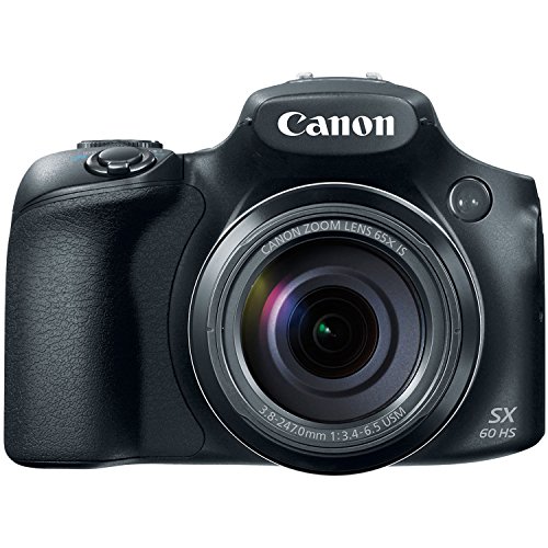 Canon Câmera digital Powershot SX60 16.1MP Lente zoom óptico 65x Tela LCD inclinada de 3 polegadas (preta)