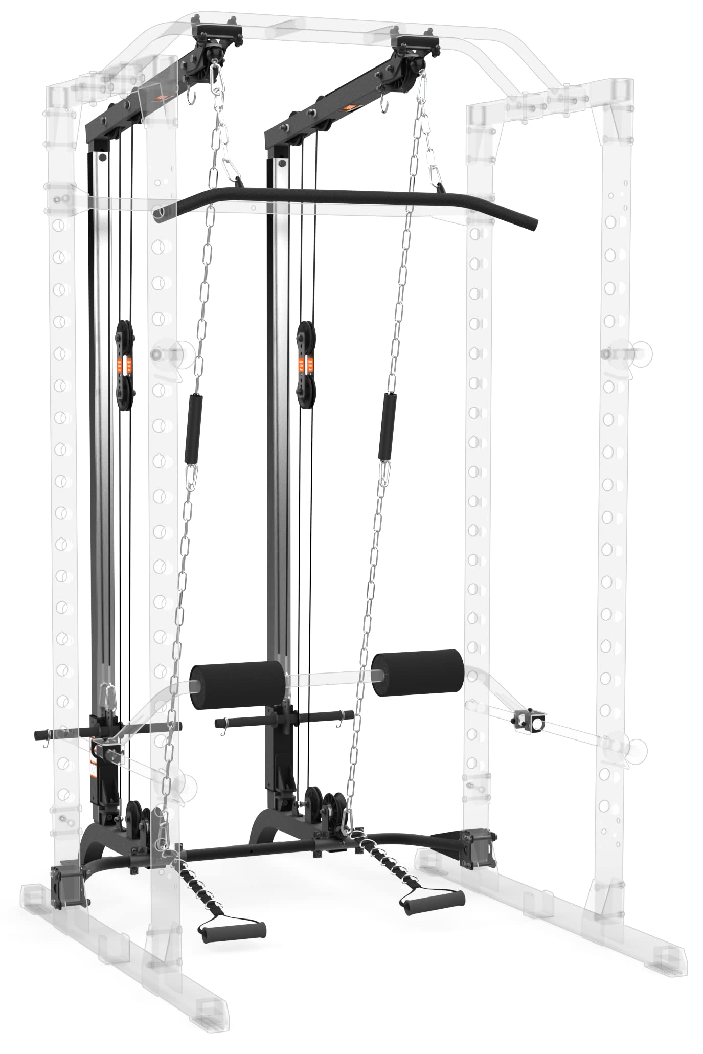 Fitness Reality Agachamento Rack Power Cage com | Pulldown LAT opcional e acessório Leg Holddown | Combos de rack de agachamento e banco | Super Max 810 XLT |