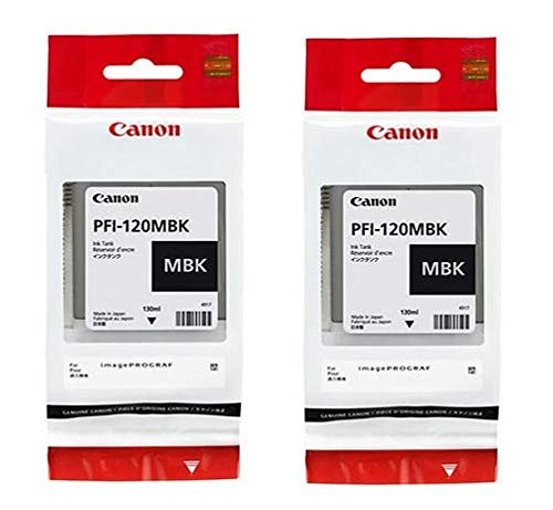 Canon Tanques de tinta PFI-120MBK 2 pigmentos preto fosco de 130 ml em pacote de varejo