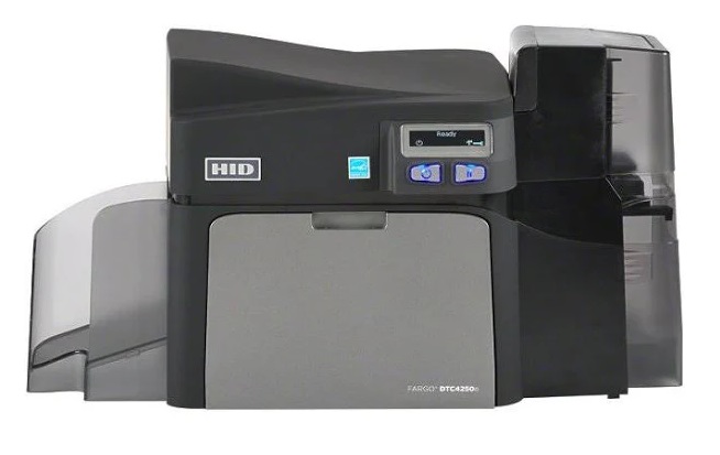 Fargo DTC 4250e impressora de cartões de identidade de sublimação colorida/resina térmica - duplex