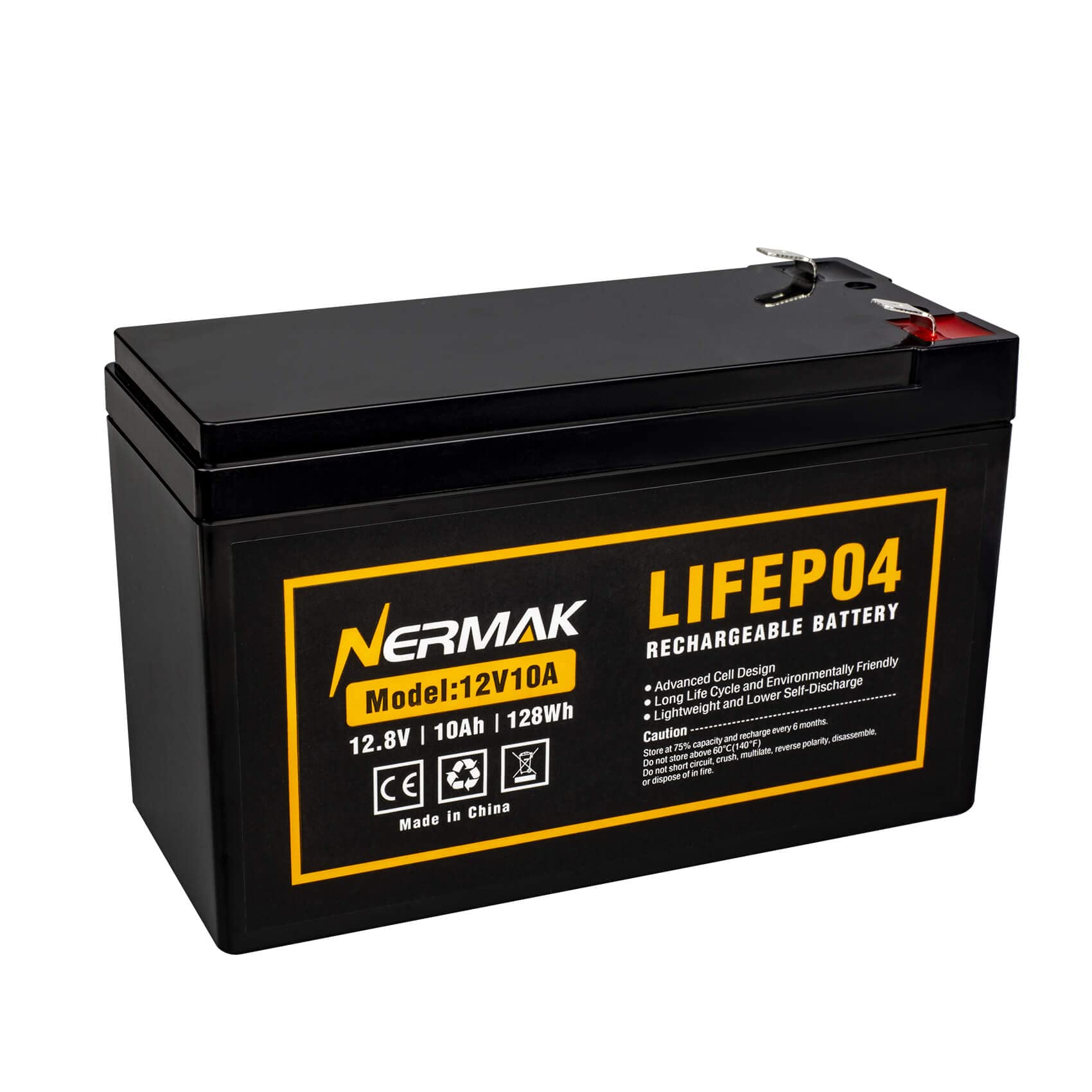 NERMAK Bateria de íon de lítio 12V Lifepo4