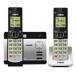 Vtech CS5129-2 DECT 6.0 Conectar ao celular 2 Sistema de atendimento sem fio com identificador de chamadas