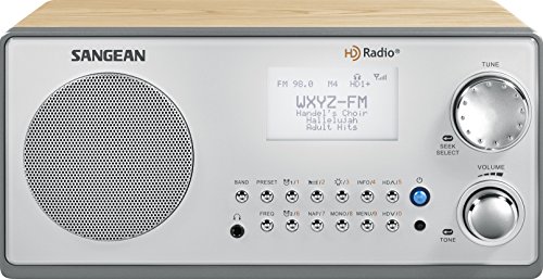 Sangean HDR-18 Rádio HD/FM-Estéreo/AM Armário de Madeira Rádio Mesa Prata